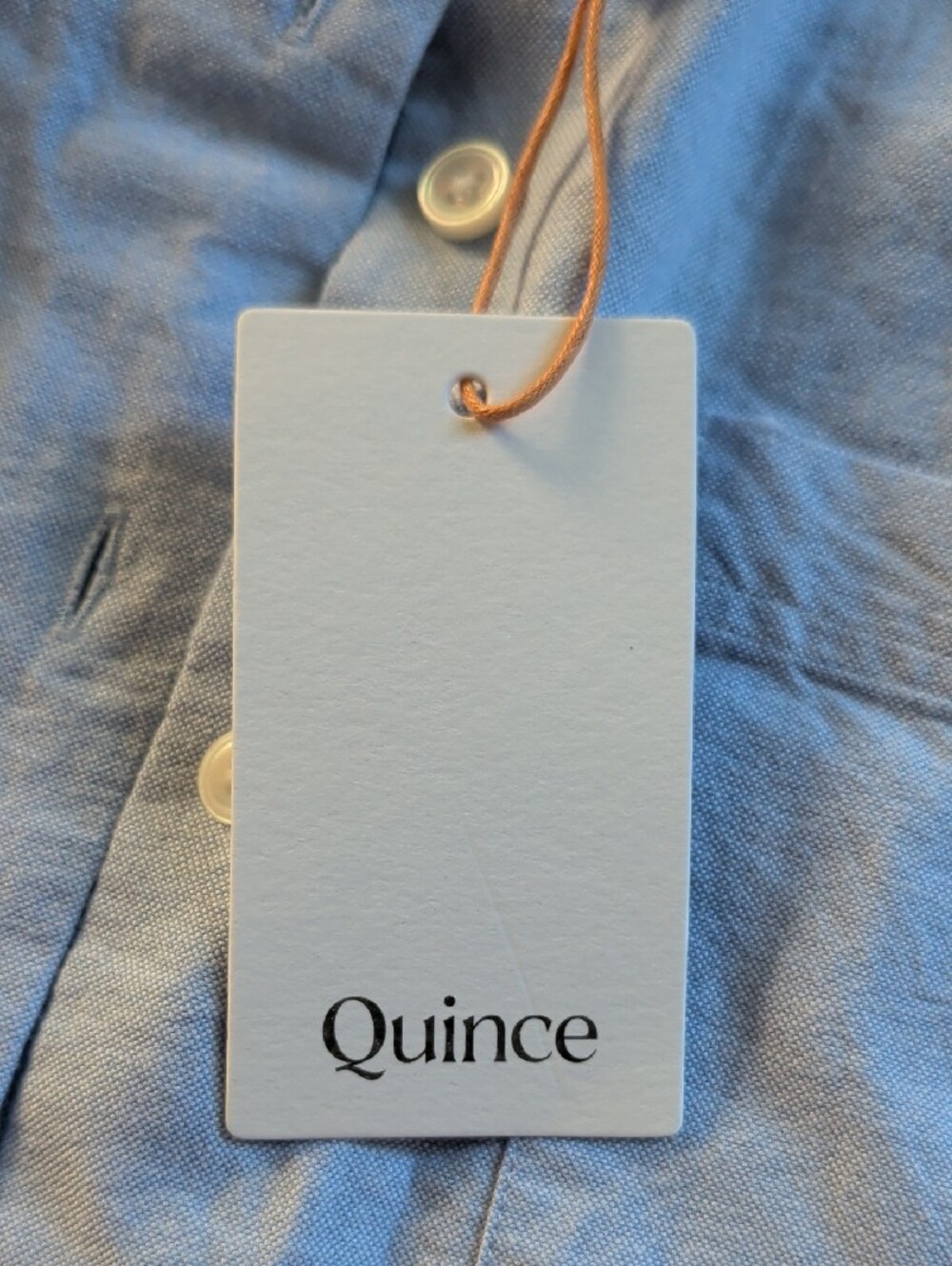 Quince Light Blue Women's Button-Down Shirt - Picture 6 of 6